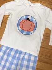 Eliza James Pumpkin Applique  Matching Pants Size 4