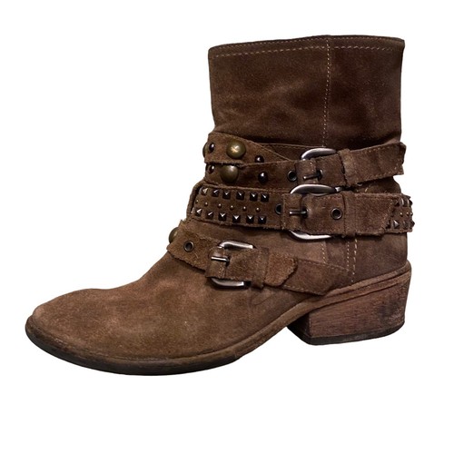 Russell Bromley Size 4.5 37.5 Brown Suede Rockafella Ankle Boots Festival Women - Picture 24 of 24