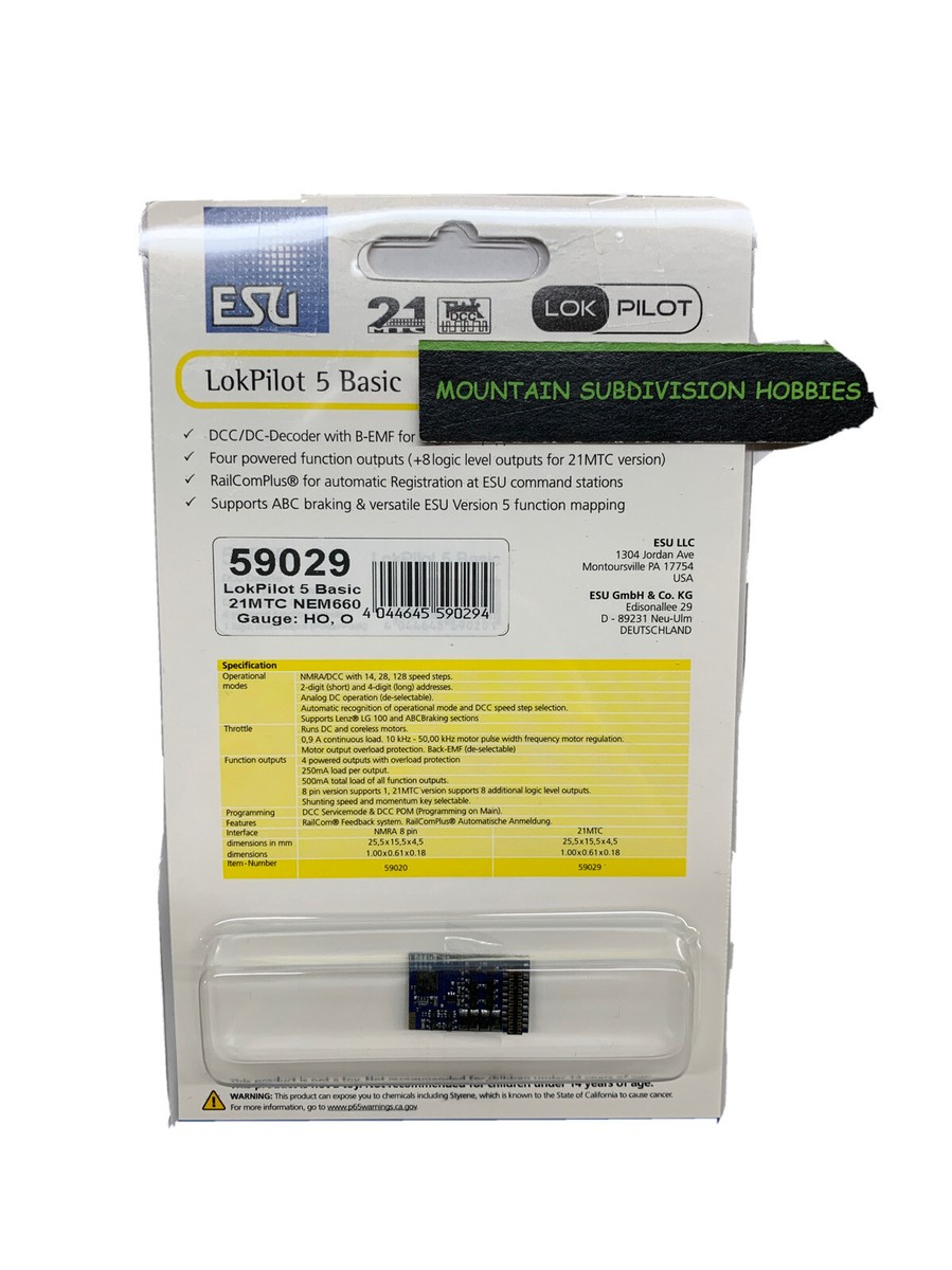 Parts List Kato 29-353 FR11 DCC Decoder For Interior Lights ...