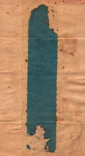Antique Red Indian Cut Blue Tobacco Label 1800's M3z - Picture 3 of 3