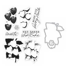 Hero Arts Color Layering Strawberries Strawberry Clear Craft Stamps  Dies Set