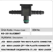 JCB - Beko Loader Injector Leak Off Connector 2 Ways 320/07219 - 320/07192 Pipe