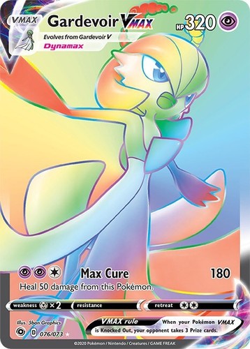 Pokemon Gardevoir Vmax Rainbow Secret Rare 76/73 Champions Path