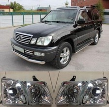 Fit For Lexus LX470 UZL100 Headlights Head lamp Glass lens Set LH + RH 1998-2007