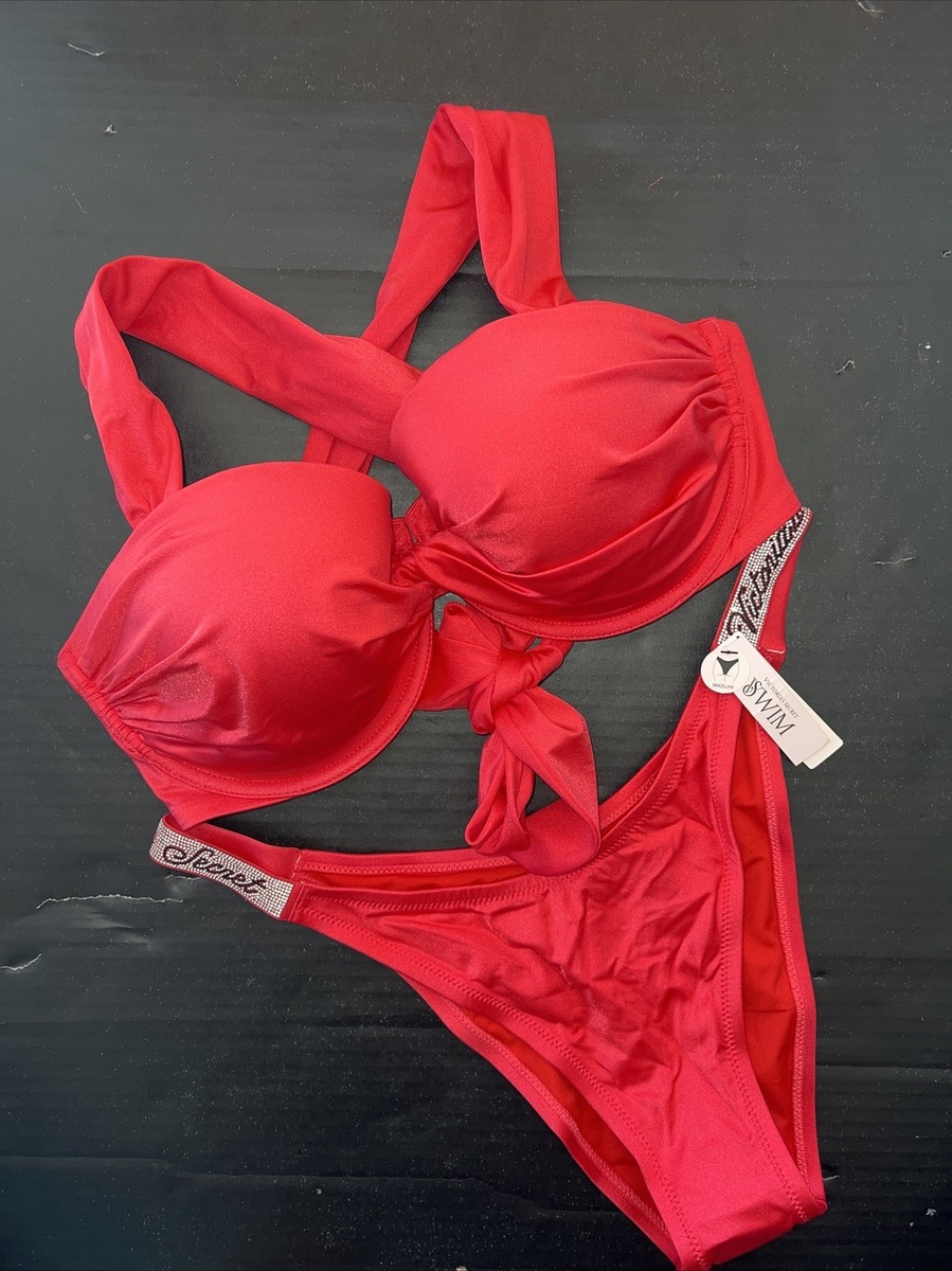 【極美品】Victoria’s Secret ビキニ 赤 Victoria's Secret 36DDD,38DDD BIKINI M,XL bottom STRAWBERRY