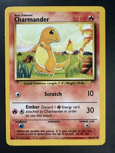 Pokemon TCG Base Set 46/102 - Charmander - LP