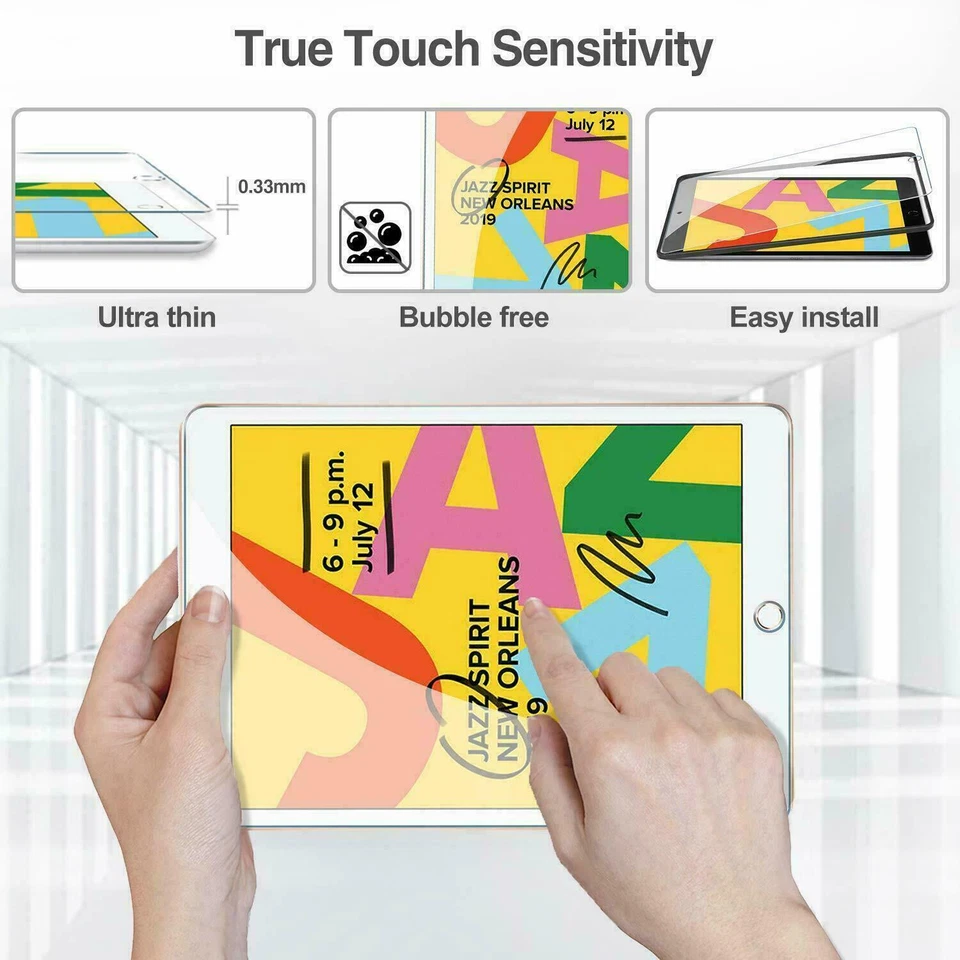 1 Pack Tempered Glass Screen Protector For Apple iPad 10.2 (2019) 7th Generation - Image 2 of 4