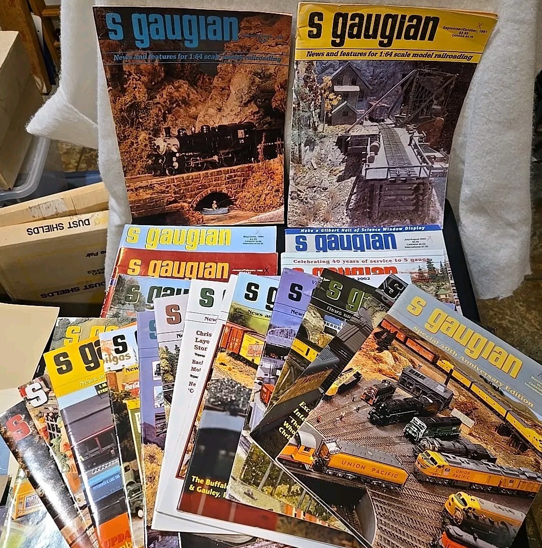 LOT OF 22 S Gaugian Model Train Magazines From 1989-2004 S Gauge 1:64 Railroads