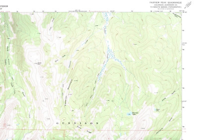 Fairview Peak, Colorado 1967 Vintage USGS Topo Map 7.5 Quadrangle Topographic