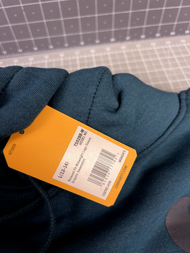 Carhartt Women's Relaxed Fit Long Sleeve Graphic Hoodie TEAL Large (12-14) NEW~~ - Picture 3 of 10