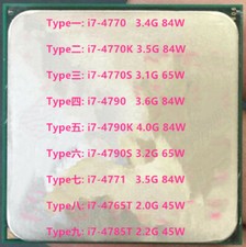 CPU Intel I7-4770 I7-4770K i7-4770S i7-4770T i7-4771
