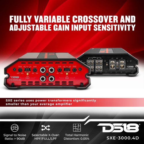 DS18 SXE-3000.4D Car Amplifier Full-Range Class D 4-Channel - New Design - Picture 3 of 7