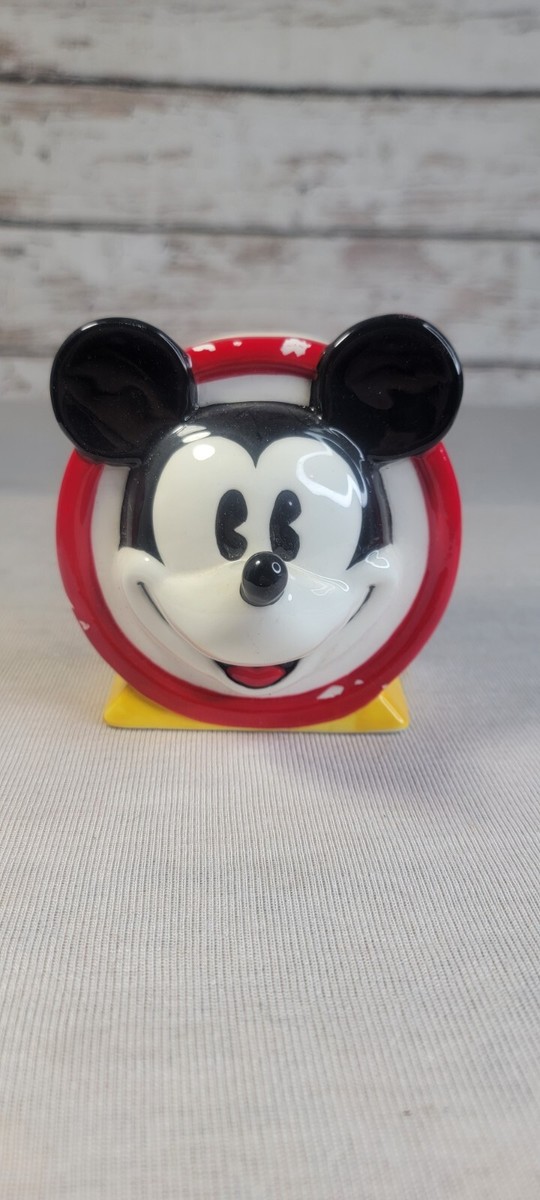 Vintage Disney Bath Hand Painted Mickey Mouse Soap Dish & Tooth 