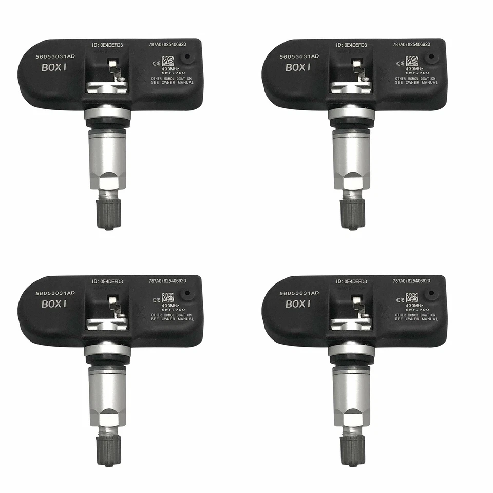 4X SENSOR DE PRESIÓN DE NEUMÁTICOS TPMS 433 MHZ PARA CHRYSLER 200 DODGE AVENGER 2008-2013 Foto 2 de 4