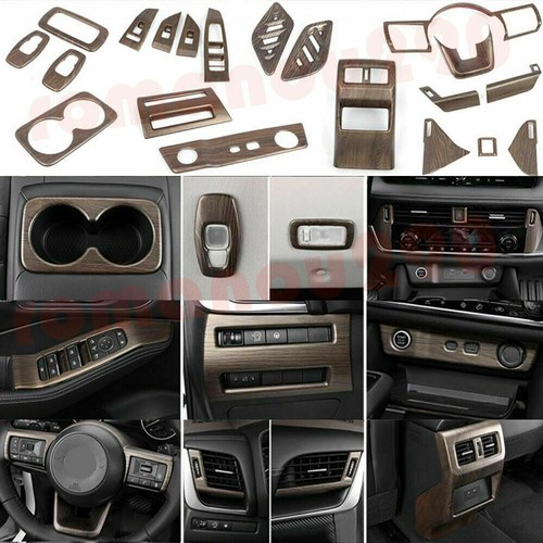 For Nissan Rogue 2021-2025 Wood Grain abs Interior Full set Accessories Kit Trim