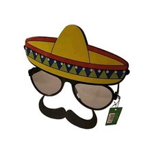 Fun Party Glasses Birthday Celebration 5 De Mayo Summer Mexico Hat Mustache Mari