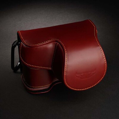 Handmade Genuine Real Leather Half Camera Case Cover Bag For Sony A6400