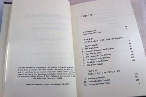 Managing For Results Peter F Drucker 1964 Hardcover Dust Jacket Harper & Row - Picture 6 of 6