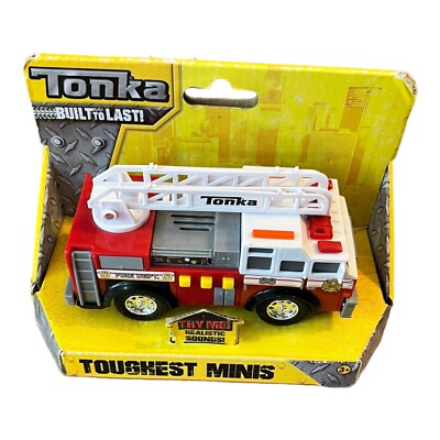 Tonka トラック ミニカー レッド ホワイト Tonka Toughest Minis Red & White Fire Truck with Lights & Sounds