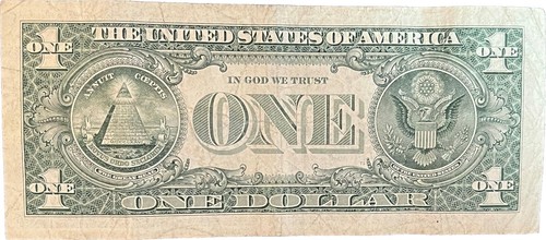 $1 Dollar Bill Fancy Serial Number 24619758 birthday / anniversary June 24, 1975 - Picture 3 of 3