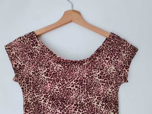 ❤️ Size 6-8 BNWT ATMOSPHERE brown mix VINTAGE leopard print blouse top 712 - Picture 6 of 7