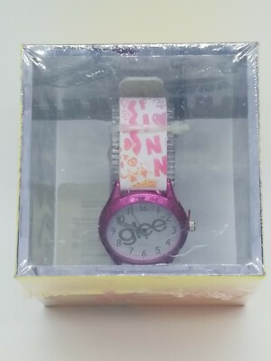 Collectible Glee Watch w/ White Band & White Face Purple Bezel New Sealed 