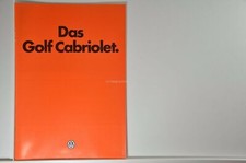 VW Volkswagen Golf 1 Cabriolet Cabrio Prospekt 01/1983