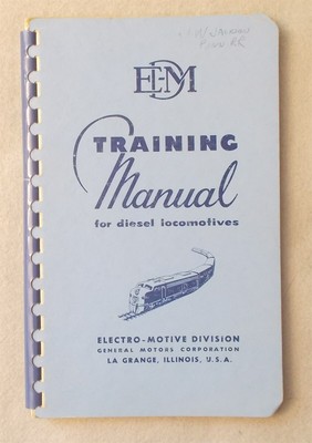 1952 DIESEL LOCOMOTIVES TRAINING MANUAL Electro-Motive Division GENERAL MOTORS | eBay