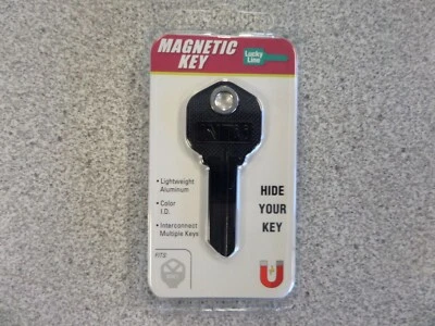 MAGNETIC BLACK KWIKSET KW1 HOUSE KEY LUCKY LINE 15520