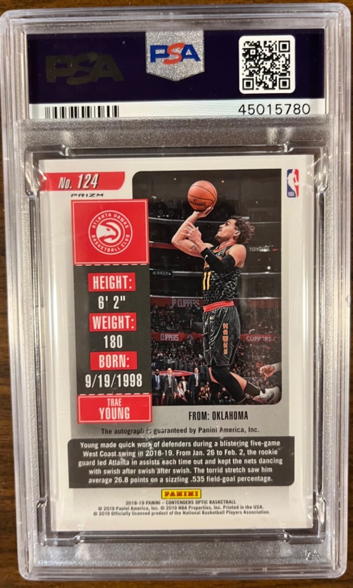 2018-19 CONTENDERS SILVER OPTIC TRAE YOUNG ROOKIE TICKET AUTOGRAPH