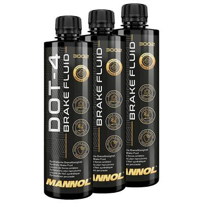 MANNOL Bremsflüssigkeit DOT4 J1703 3x 450 ml für KTM MV Agusta Yamaha Malaguti 