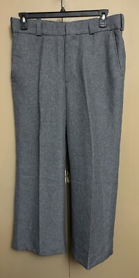 Rawlings Umpire Base Pants Gray, Size 34, Raw Hem, Expander Stretch, Pleated.