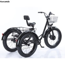 20" Electric Tricycle 350W Motor 48V 150kg Load 20mph E-trike for Adults 50km