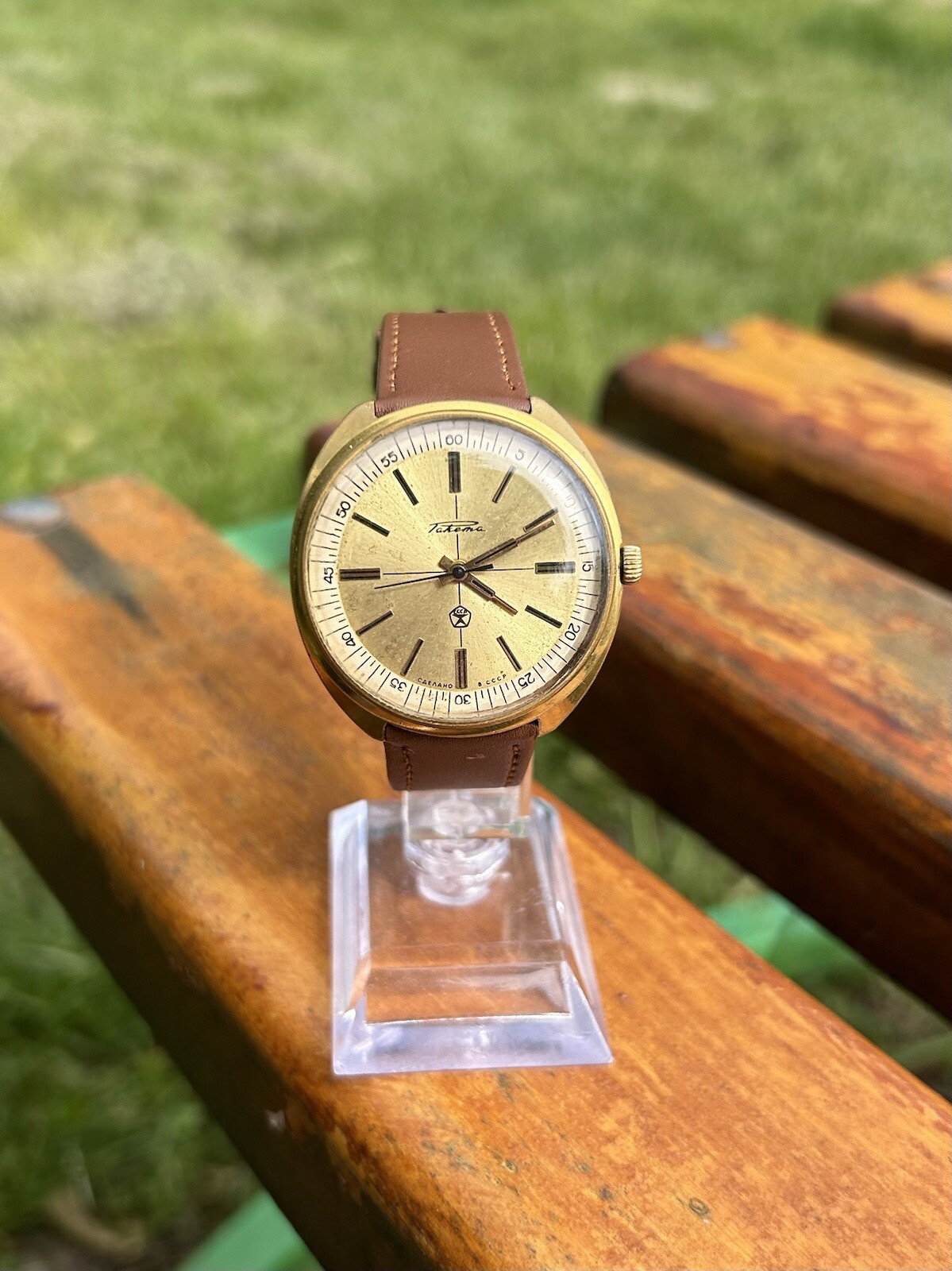Vintage Soviet Watch RAKETA Big Case Mechanical Wristwatch USSR Rare Model 1980s