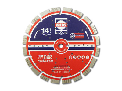 14'' DHS Pro Series Premium Combo Blade - Concrete, Asphalt, Brick, Block, Pavers