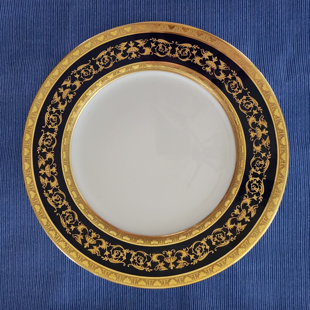 Elegant Limoges Porcelain Pompei Flat Chop Plate 11