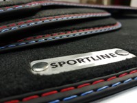 Metall Logo Sportline FußMatten FüR BMW M1 1Er E88 Bj.2008-2016 Velours