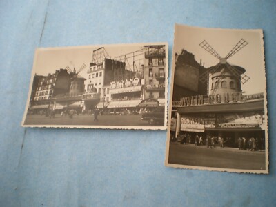 38930 2x AK PARIS Moulin Rouge Foto AK 1952 ungelaufen gut