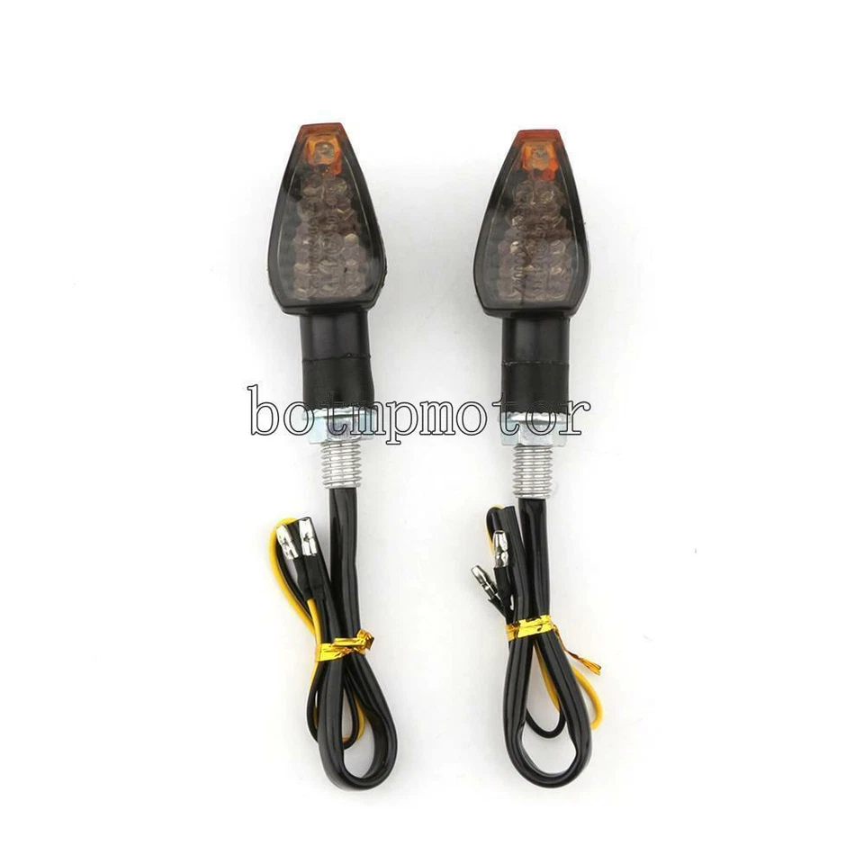 Mini señales de giro de plástico de 3,5" luces LED lámparas ámbar para Suzuki GS500E Foto 4 de 4