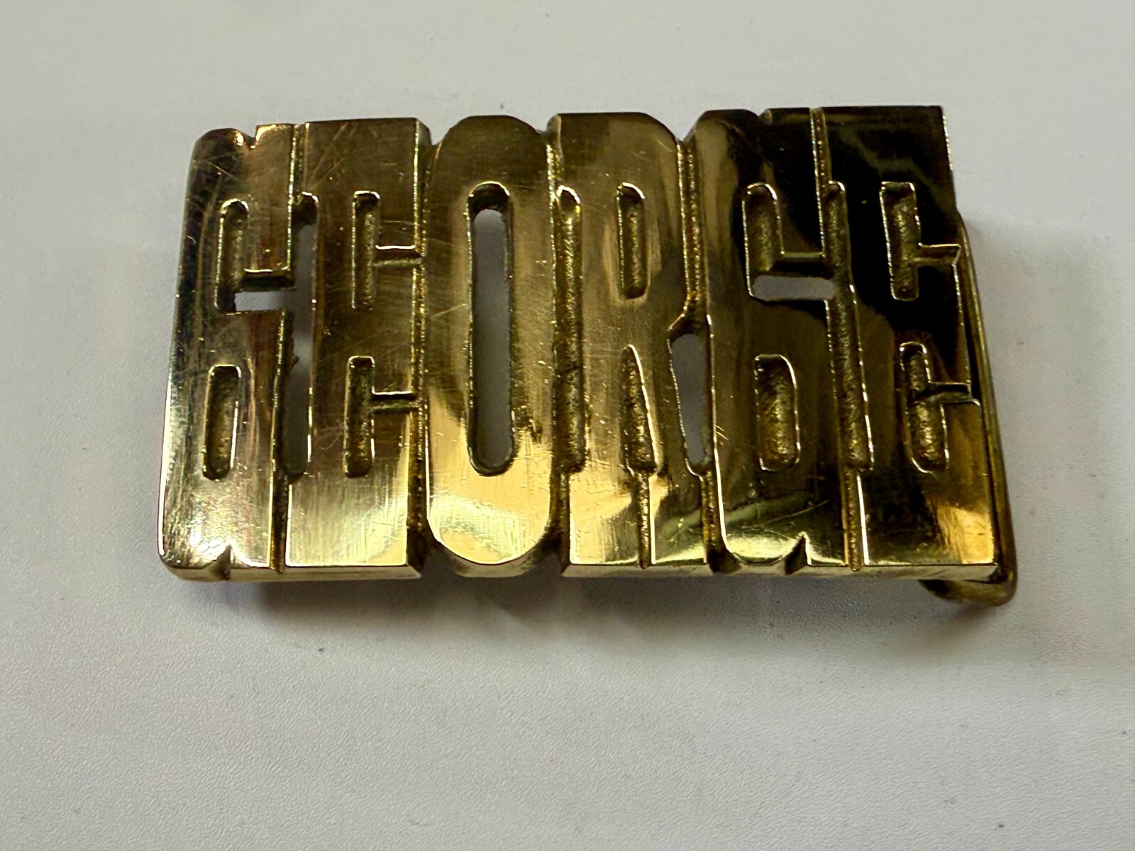 Custom Name GEORGE Block Letter Solid Brass Vinta… - image 18