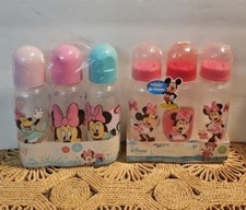 NEW BABY BOTTLES SET 6 - GIRLS - DISNEY BABY MINNIE MOUSE PASTEL 9 oz BPA FREE