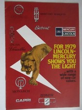 Original 1979 Lincoln Mercury Full Line Sales Brochure 79 Cougar Mark V Bobcat