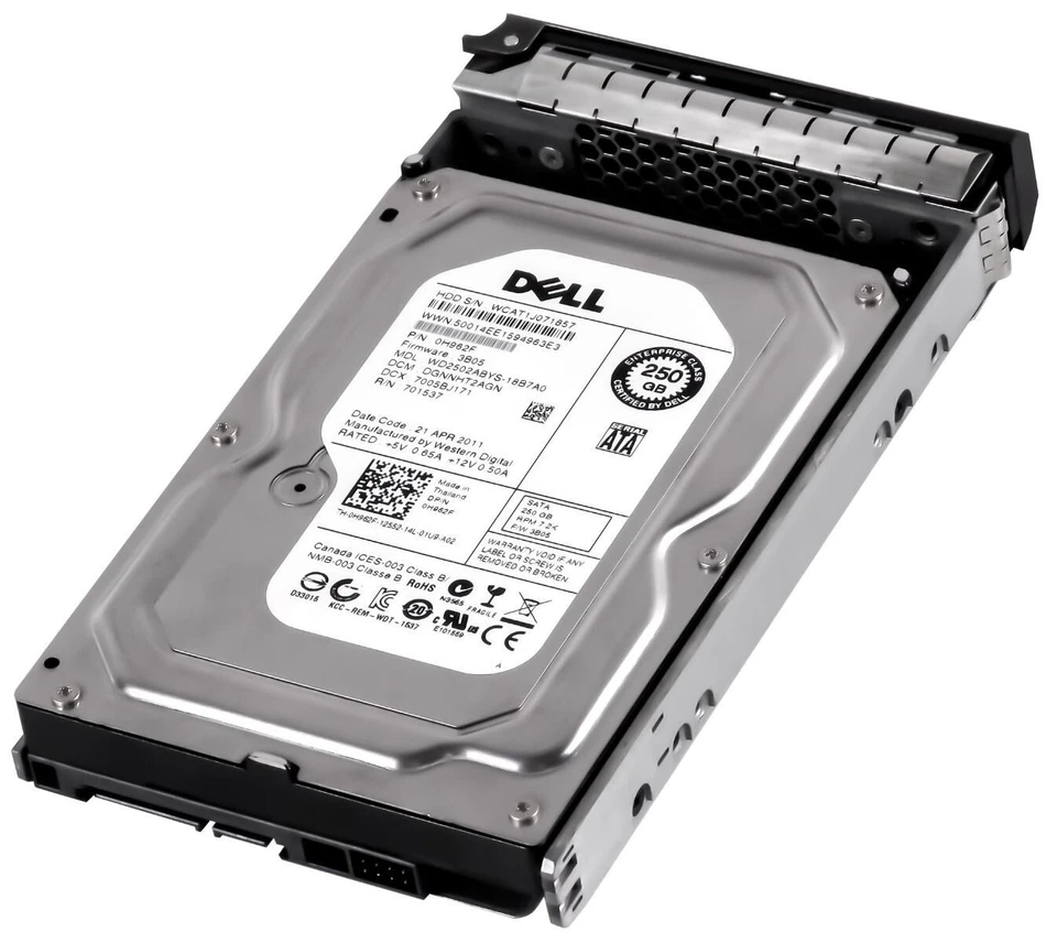 Disco Rigido Dell 0H962F WD250ABYS 250GB 7200U/Min 16MB SATA II - Immagine 2 di 3