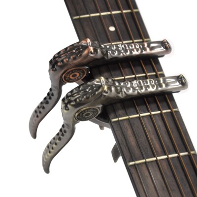 Alice Small Crocodile Aluminum Alloy Acoustic Folk Guitar Capo Clamp A007Gs