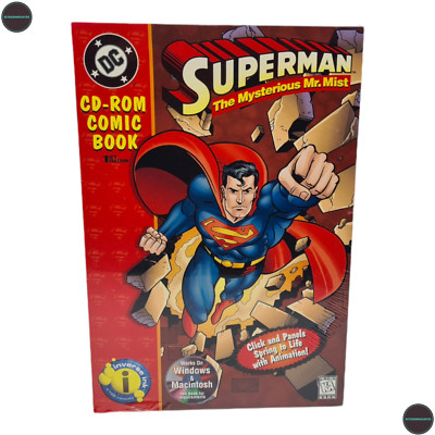 Superman The Mysterious Mr. Mist IBM PC CD-Rom Spiel Comic Book 1996 SEALED NEW
