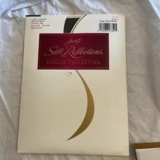 Vintage Hanes Silk Reflections Pantyhose Opaque Control Top Sz AB E37 Warm Brown