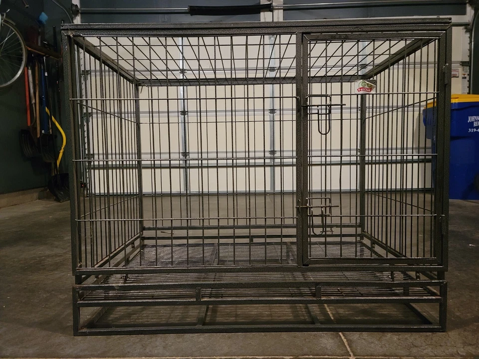 Perrera plegable, resistente, de acero para perros Foto 2 de 4