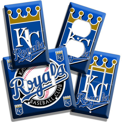 KANSAS CITY ROYALS BASEBALL TEAM LIGHT SWITCH OUTLET WALL PLATES MAN CAVE DECOR