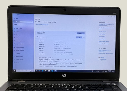 HP Elitebook 840 G1 i5-4300u 1.9GHz 16GB RAM 128GB SSD - Picture 4 of 11