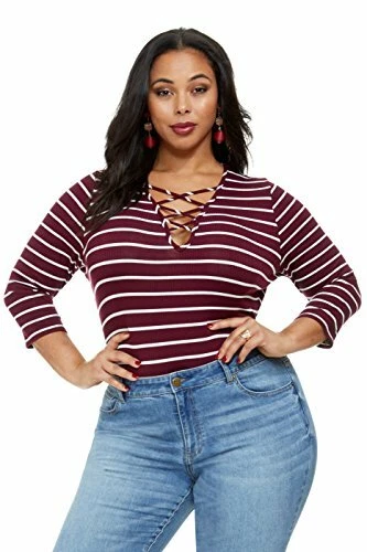 Plus size cheap fashion bodysuit